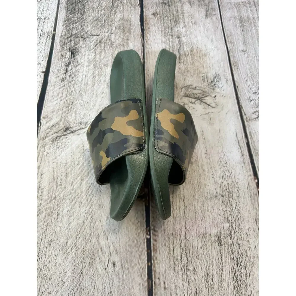 CAPELLI Unisex Child Camouflage Print Slide Sandals / Size: 12-13